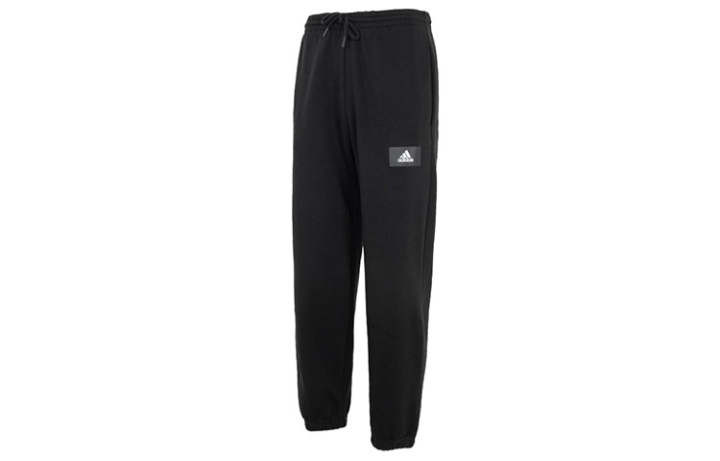 Adidas Adidas Knitted Sweatpants Men's Black Moderate Cuffed Pants