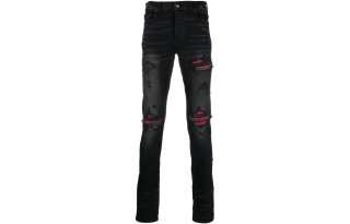 Amiri distressed skinny-cut jeans