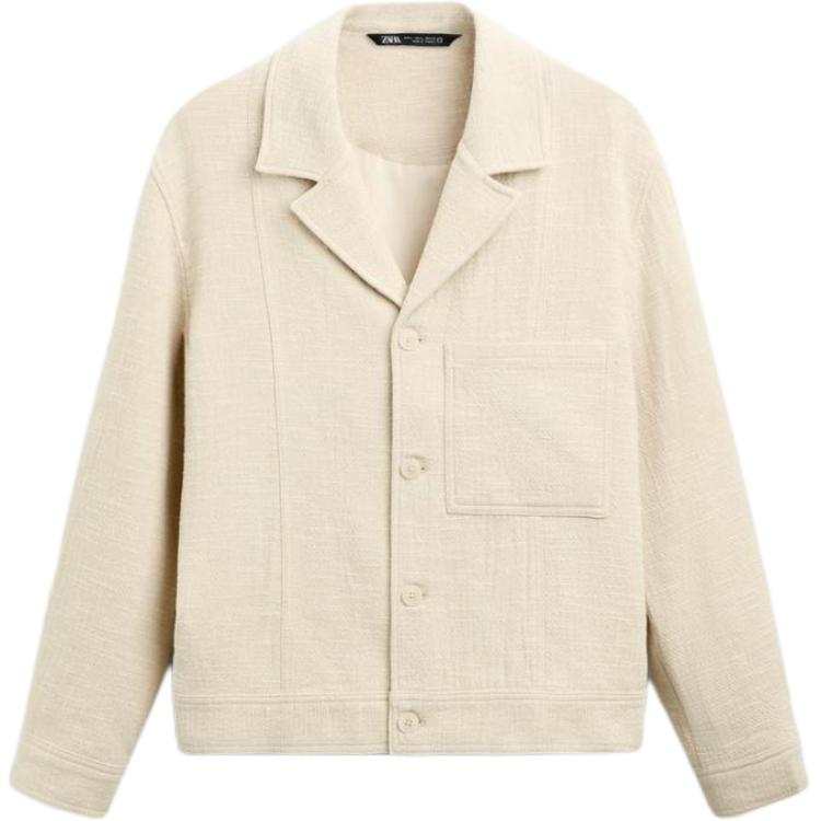 ZARA ZARA Jackets & Coats Men's Raw White