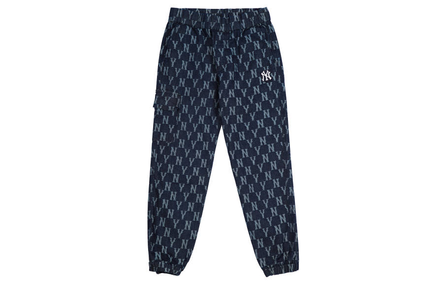 MLB MLB Old Flower Jeans Unisex Dark Blue Moderate Cuffed Pants