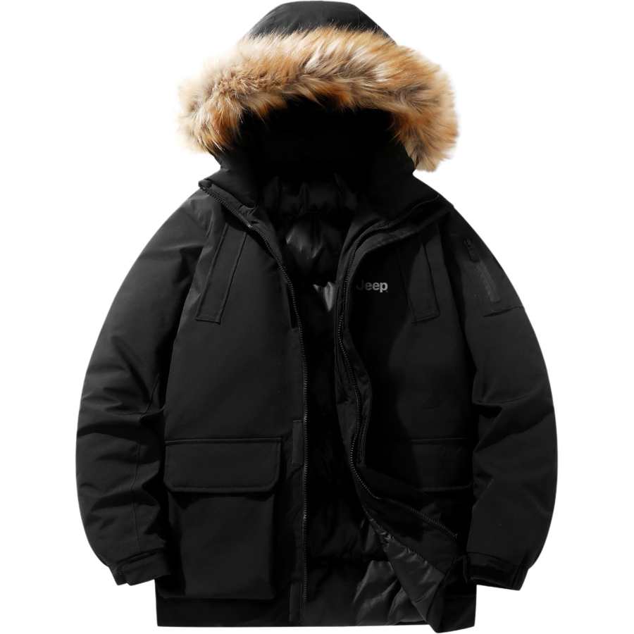Jeep Puffer Jackets Unisex Hooded Thickened Puffer Jacket