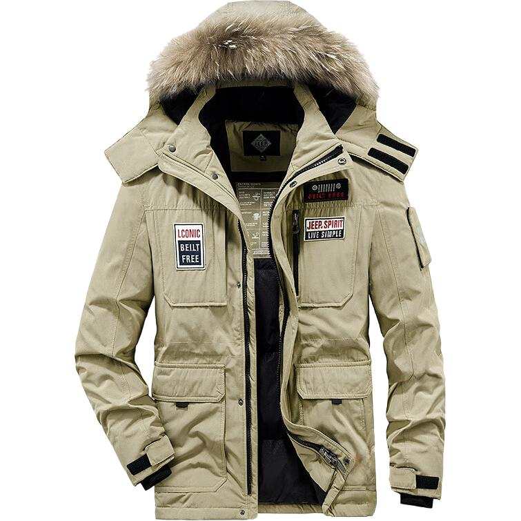 JEEP SPIRIT Down Jackets Men's Detachable Hood Thickened