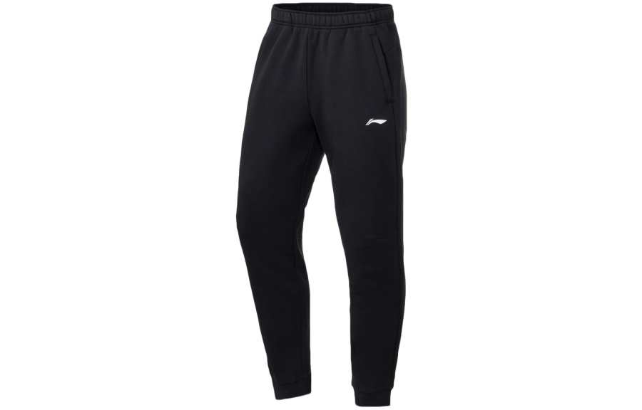 Li-Ning Li Ning Training Series Logo Print Fleece Lined Sweatpants Men's Black