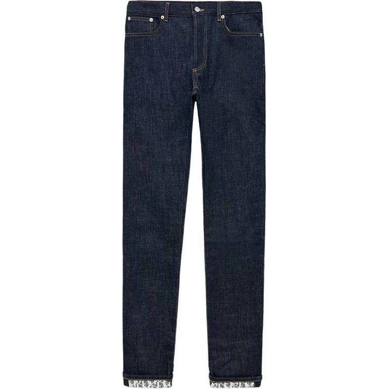 DIOR DIOR Jeans Men's Blue Moderate Straight Fit Pants