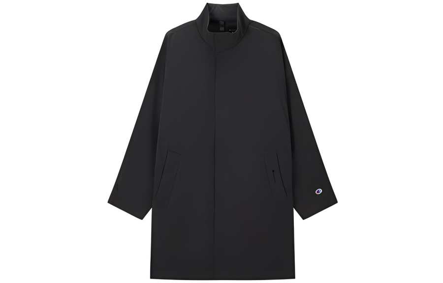 Champion Trench Coats Unisex Stand Collar Moderate