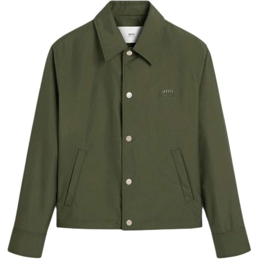 AMIPARIS Amiparis logo-appliqué buttoned jacket