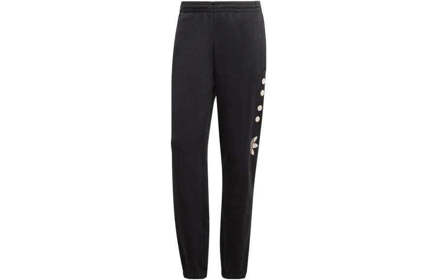 Adidas Originals Knitted Sweatpants Men's Black Moderate Straight Fit Pants