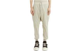Rick Owens DRKSHDW Knitted Sweatpants Men's Ecru Moderate Cuffed Pants