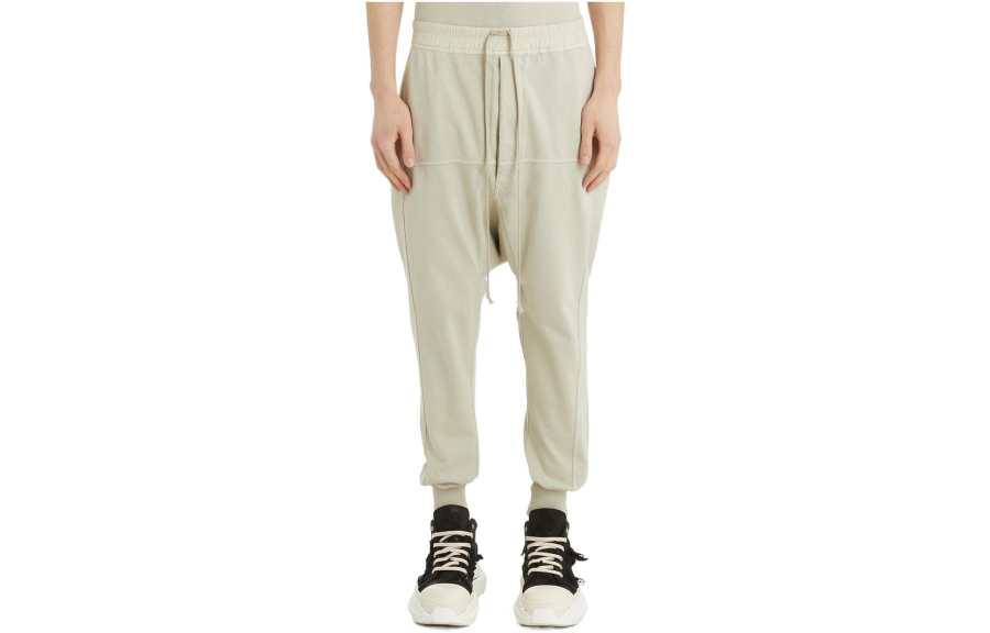 Rick Owens DRKSHDW Knitted Sweatpants Men's Ecru Moderate Cuffed Pants