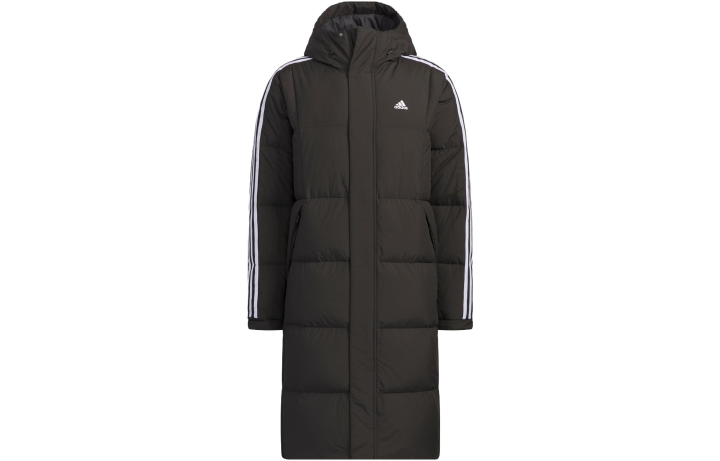 Adidas Adidas 3 Stripes Long Down Jacket Down Jacket Japan Version Men's Black