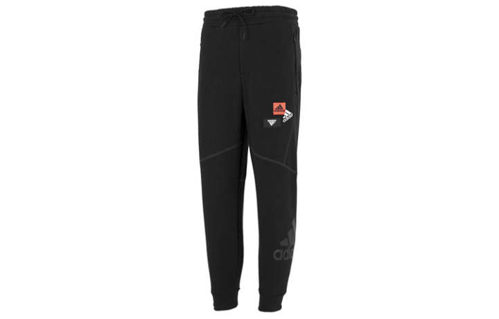 Adidas Adidas Knitted Sweatpants Men's Black Thickened Cuffed Pants