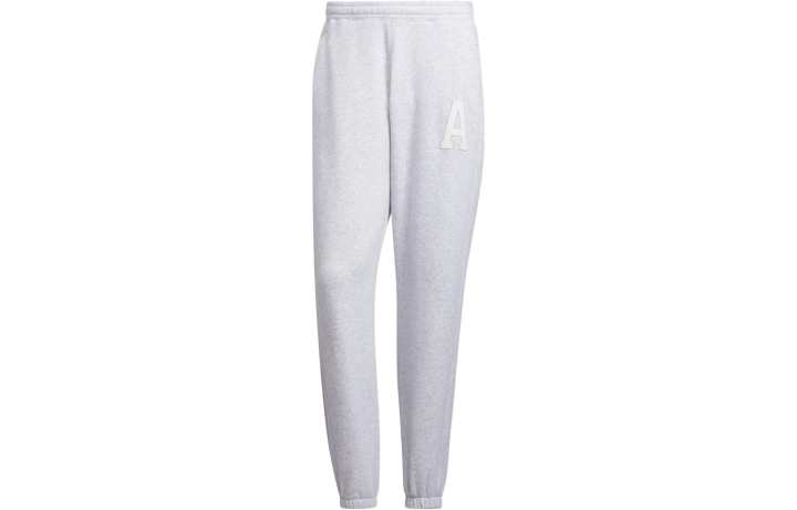 Adidas Adidas Letter Pants Knitted Sweatpants Men's Light Gray