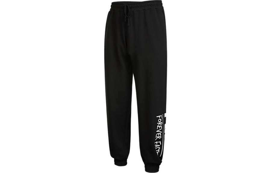 PUMA Knitted Sweatpants Unisex Black Moderate Straight Fit Pants