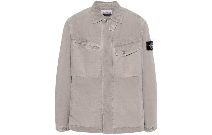 STONE ISLAND SS24 Jackets & Coats Men's Light Gray