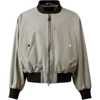 HOGAN Jackets Men's Gray Stand Collar Moderate Pilot