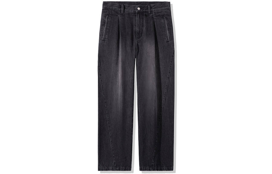 Lilbetter Jeans Men's Black Moderate Straight Fit Pants
