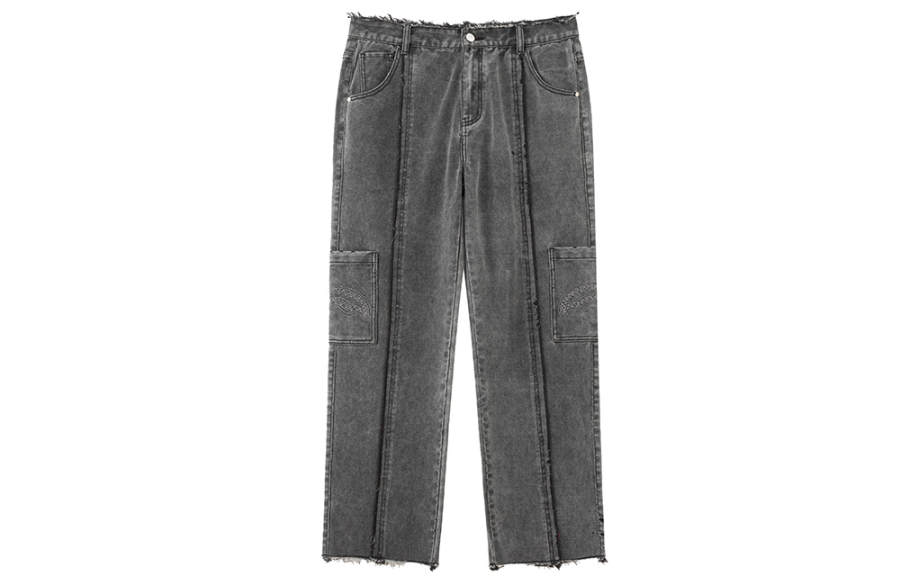 SPRAYGROUND Jeans Unisex Dark Gray Moderate Straight Fit Pants