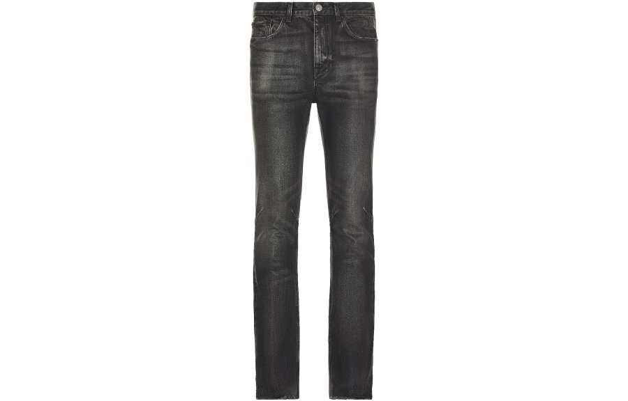 Balenciaga Jeans Men's Black Moderate Straight Fit Pants
