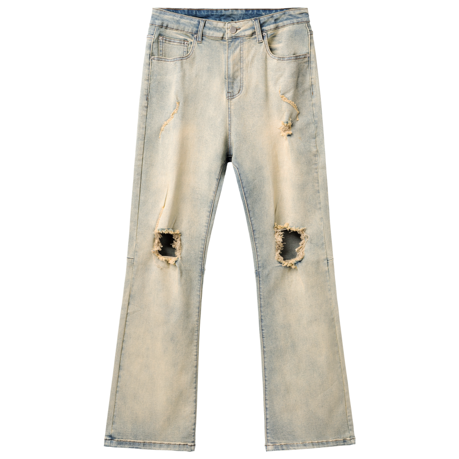 XINYINSU Jeans Unisex Thin Flared Pants