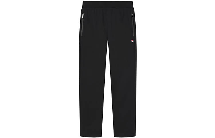 FILA Knitted Sweatpants Men's Jet Black Moderate Straight Fit Pants