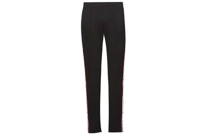 Givenchy Givenchy Knitted Sweatpants Men's Black Moderate Straight Fit Pants