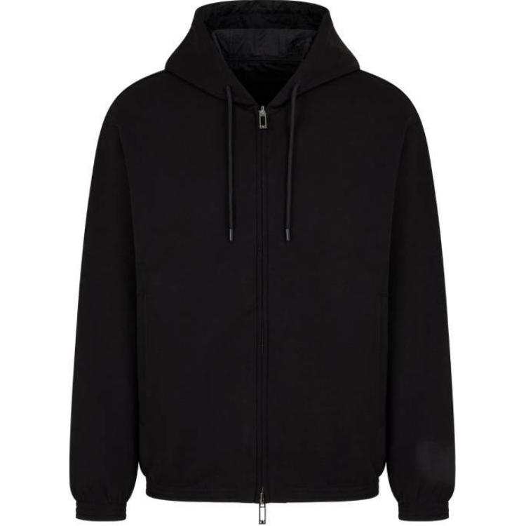 EMPORIO ARMANI Reversible Zipped Drawstring Hoodie
