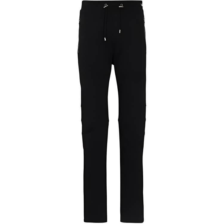 BALMAIN BALMAIN Knitted Sweatpants Men's Black Moderate Straight Fit Pants