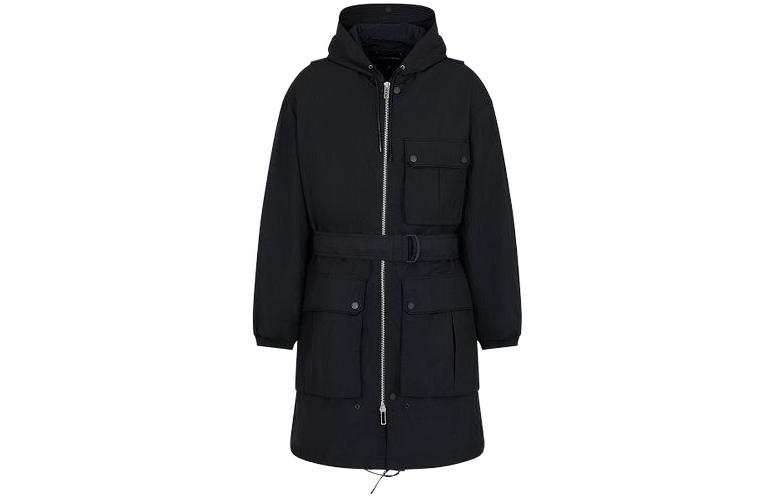 EMPORIO ARMANI FW23 Trench Coat Men's Black