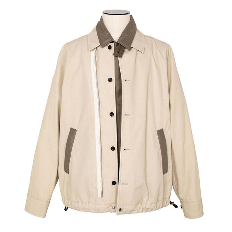 Sacai Sacai Long Sleeved Buttoned Layered Jacket