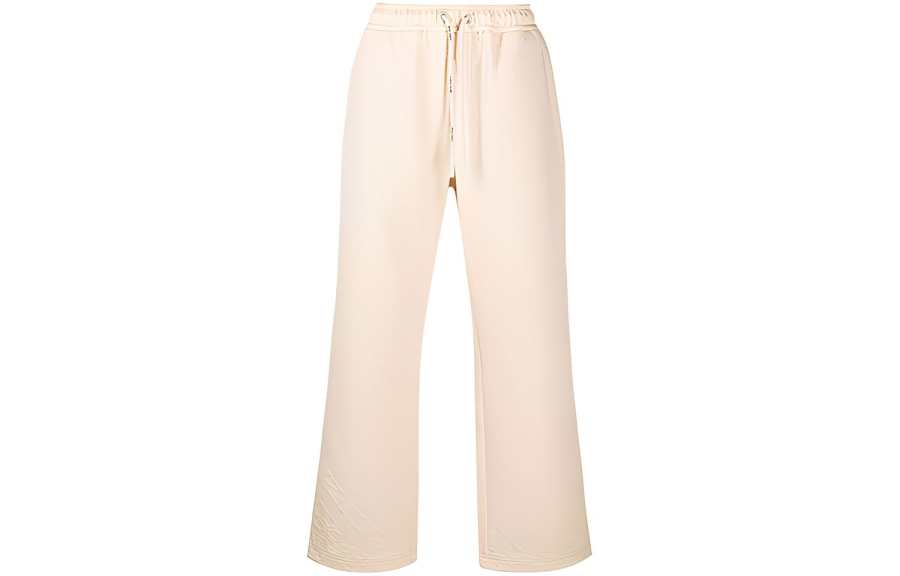 PALM ANGELS Knitted Sweatpants Men's Beige Moderate Straight Fit Pants