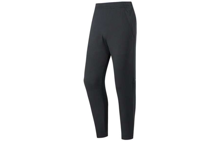 ANTA Variety Training Collection Knitted Sweatpants Men's Black Thin Straight Fit Pants