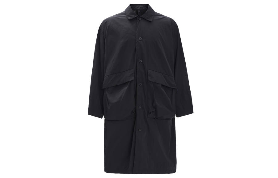 Lululemon Lululemon LAB Collection Trench Coats Men's Black Lapel Moderate