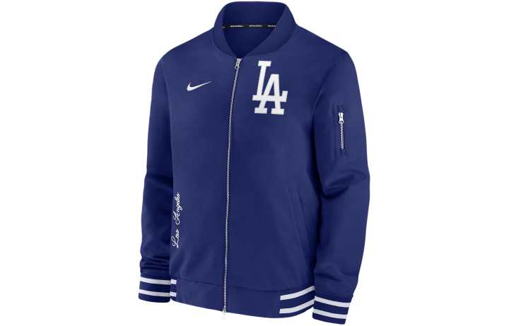 Nike Nike Los Angeles Dodgers Authentic Collection Dugout Men's Nike Mlb Full-Zip Bomber Jacket