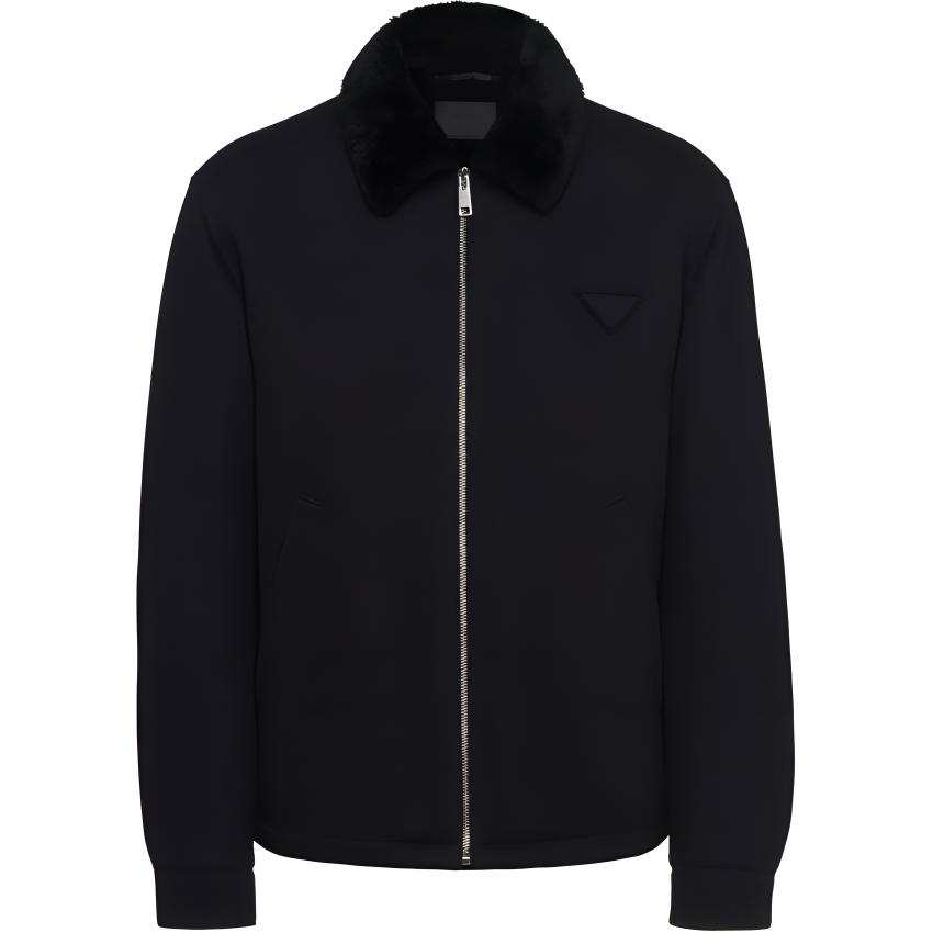 PRADA PRADA Blouson Shearling Collar Jacket