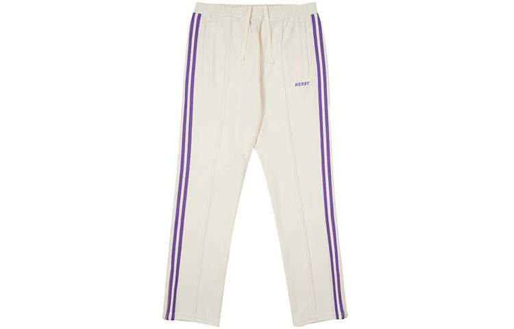 Nerdy Nerdy Stripes Sweatpants Unisex White