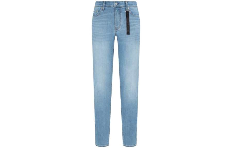 Calvin Klein Jeans Men's Blue Moderate Straight Fit Pants