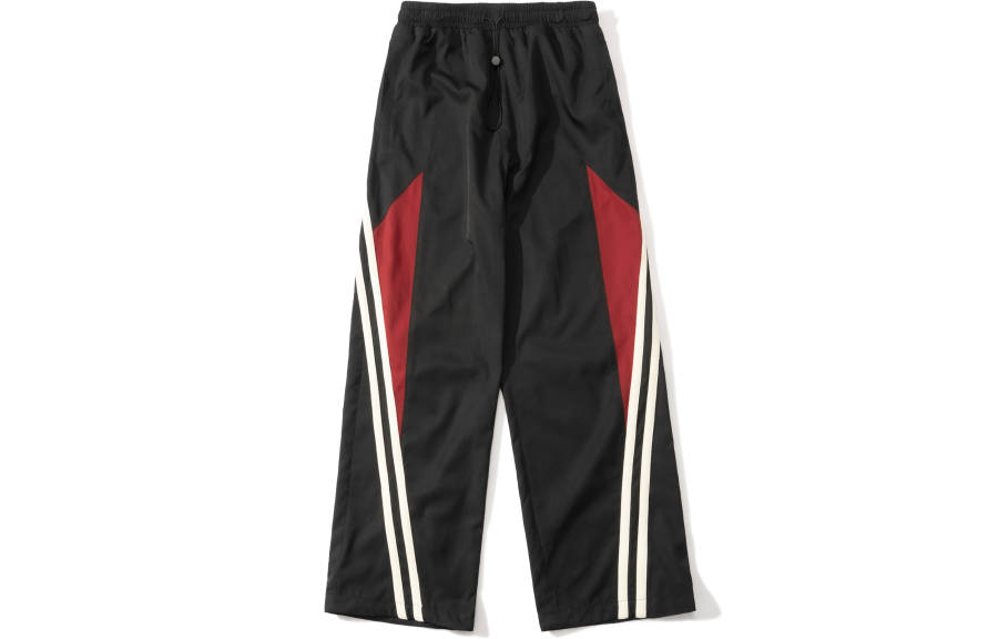 UNVESNO Knitted Sweatpants Unisex Black Moderate Wide Leg Pants