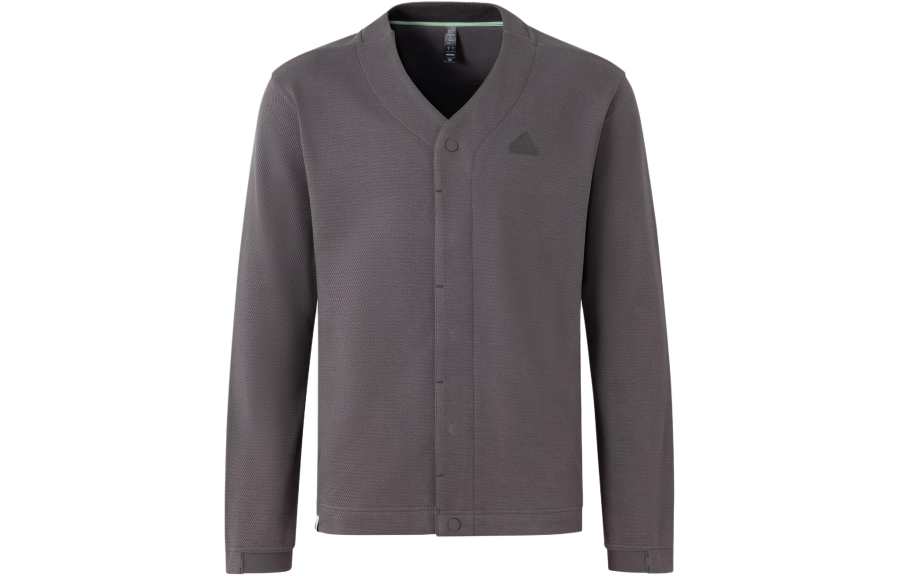 Adidas Adidas Business Casual Knit Cardigan Jackets & Coats Men's Charcoal Gray