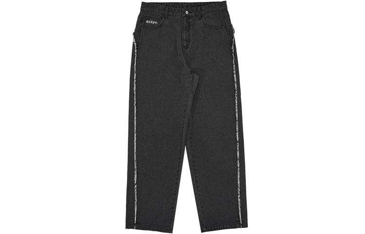 Nerdy Straight Fit Pants Jeans Unisex Black