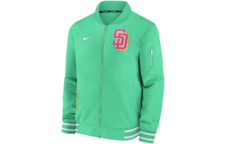 Nike Nike San Diego Padres Authentic Collection City Connect Men's Nike Mlb Full Zip Bomber Jacket