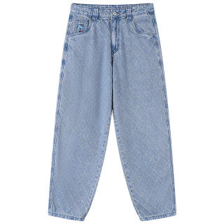 MIND ERROR Jeans Unisex Blue Moderate Straight Fit Pants