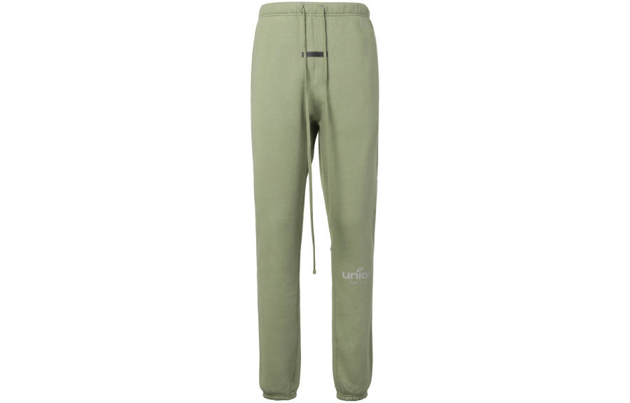 Fear Of God Essentials x Union LA FW21 Vintage Sweatpants With Green Logo Print And Fleece Lining, American Heavyweight
