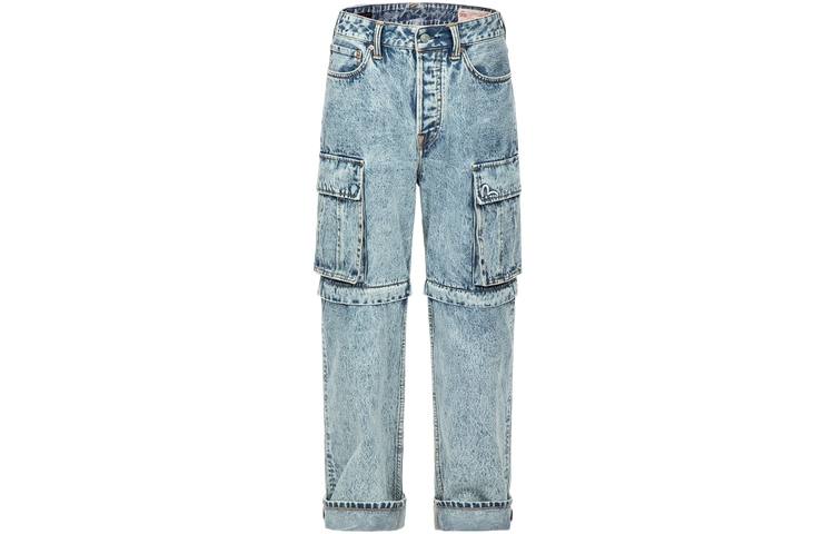 EVISU EVISU Jeans Men's Denim Blue Moderate Wide Leg Pants
