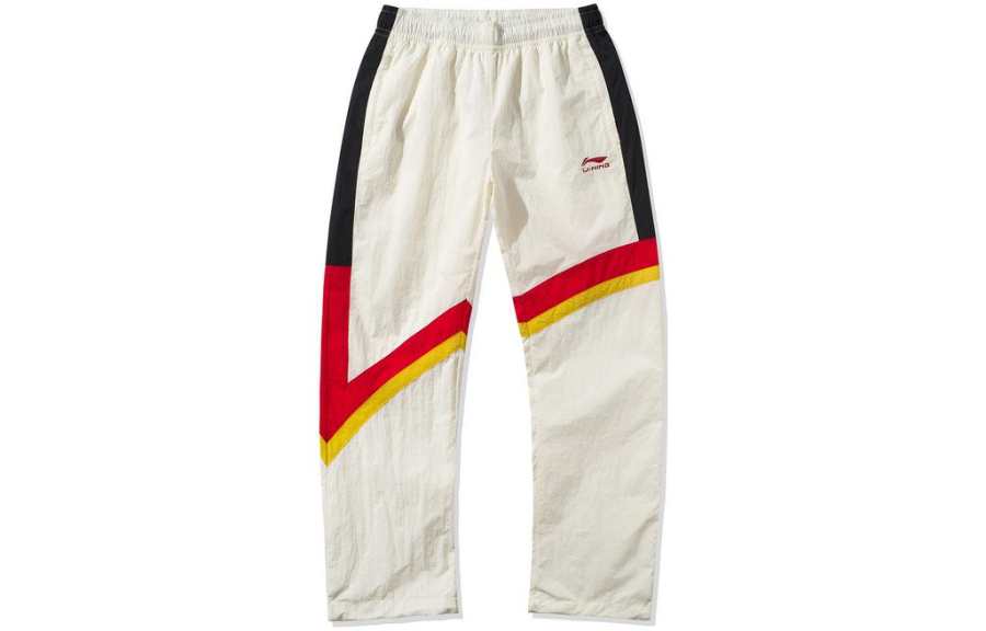 Li-Ning Li Ning Sports Life Collection Knitted Sweatpants Men's Ivory Moderate Straight Fit Pants