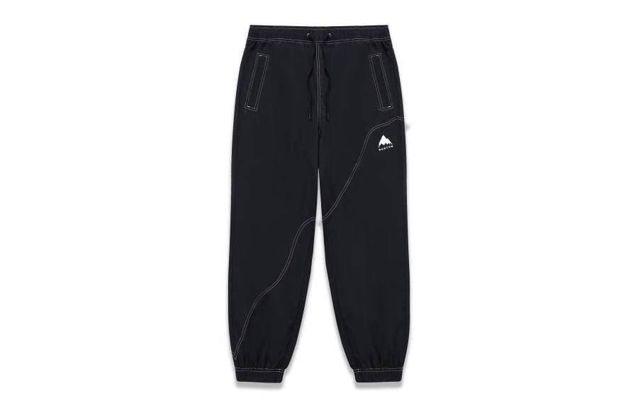 BURTON Knitted Sweatpants Men's Black Moderate Cuffed Pants