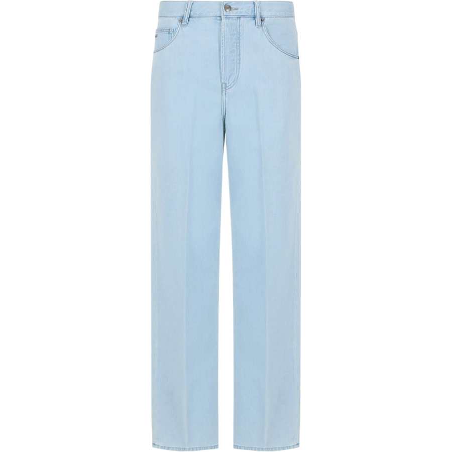 EMPORIO ARMANI J74 Loose Fit Denim Jeans In A Soft Touch Lyocell Blend