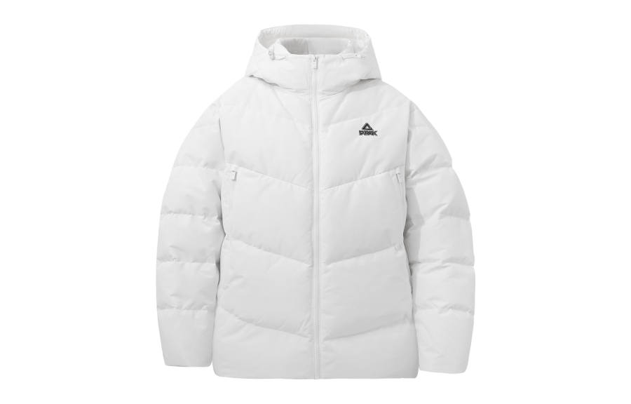 PEAK PEAK Down Jackets Unisex White Hooded Thickened Puffer Jacket