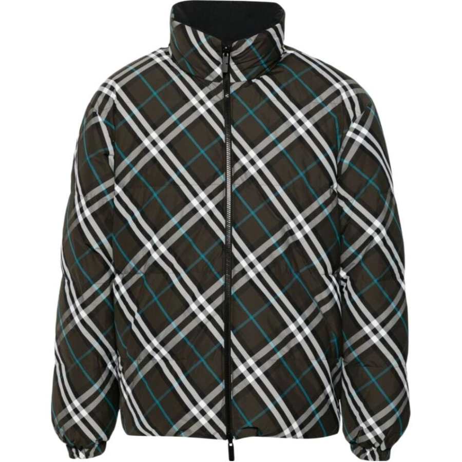 Burberry Burberry High-Neck Zip-Up Checked Jacket