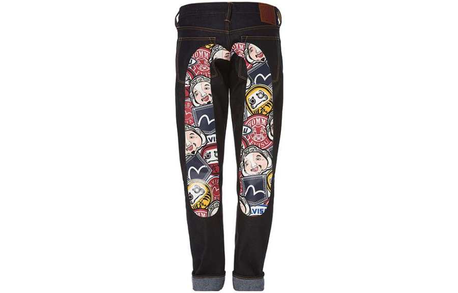 EVISU Jeans Men's Denim Blue Moderate Straight Fit Pants