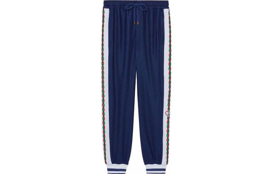 GUCCI SS22 Knitted Sweatpants Men's Blue
